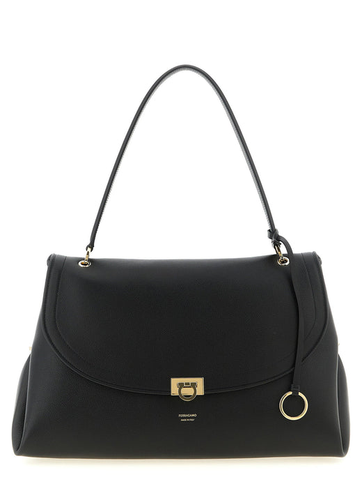 Ferragamo Sofia Shoulder Bag — Black