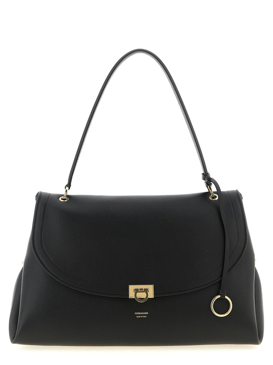 Ferragamo Sofia Shoulder Bag — Black
