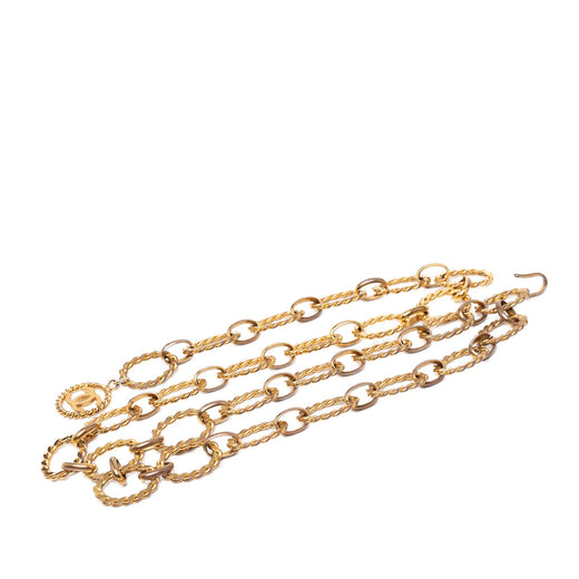 Gold Plated CC Medallion Chain Link Belt - Image 1