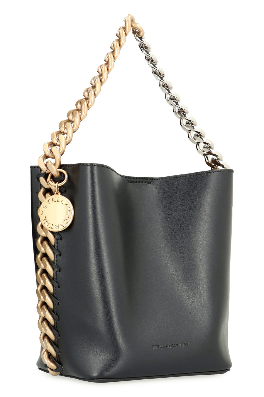 Stella Mccartney Frayme Bucket Bag — Black Polyamide