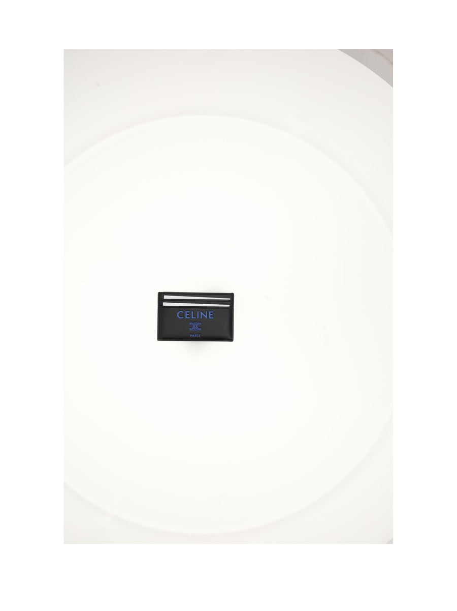Celine Lambskin Card Case — Black Cases