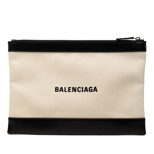 Canvas Navy Clip Clutch M - Image 1