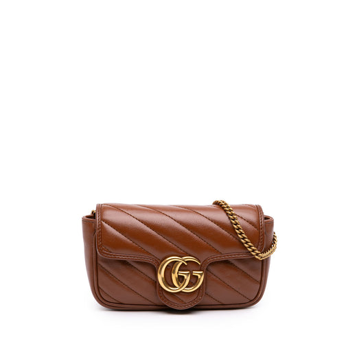 Mini GG Marmont Matelasse Diagonal Leather Flap Crossbody - Image 1