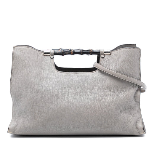 Medium Calfskin Bamboo Daily Shopper Satchel - Image 1