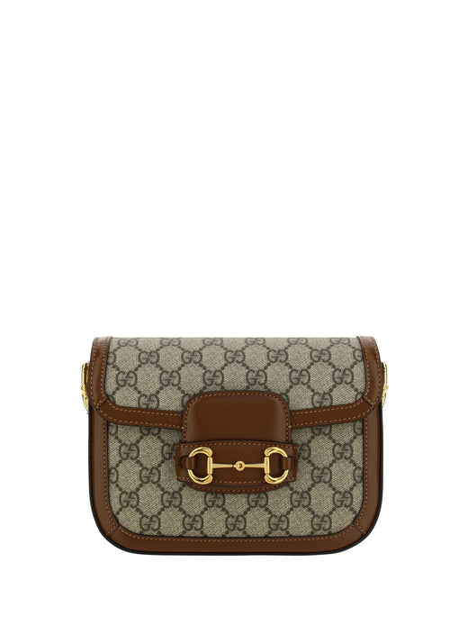 Gucci 1955 Horsebit Shoulder Bag — Beige