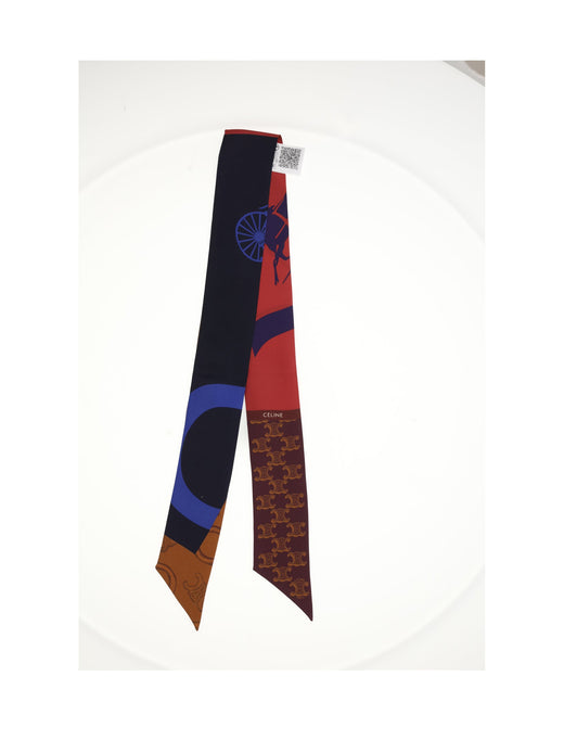 Celine Silk Lavallière Scarf — Red Scarfs