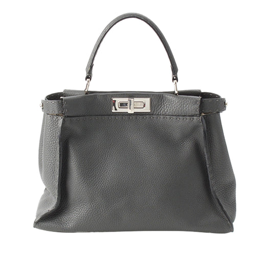 Medium Leather Selleria Peekaboo Iconic Satchel - Image 1