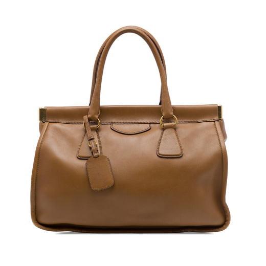 City Calf Frame Top Handle Tote - Image 1