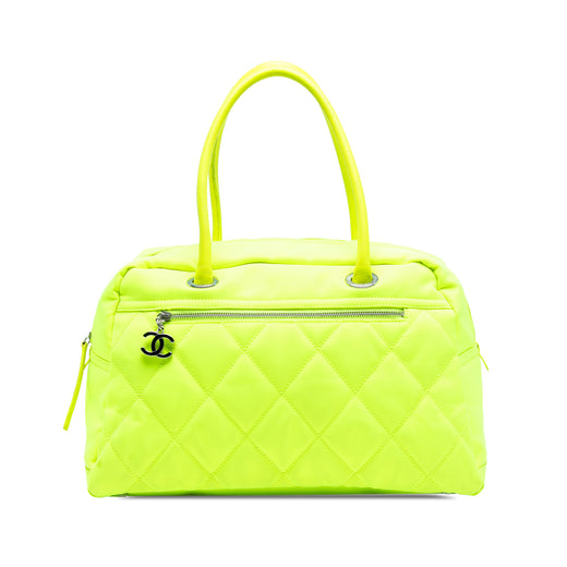 Paris Biarritz Quilted Canvas Fluo Duffle Bag - Image 1