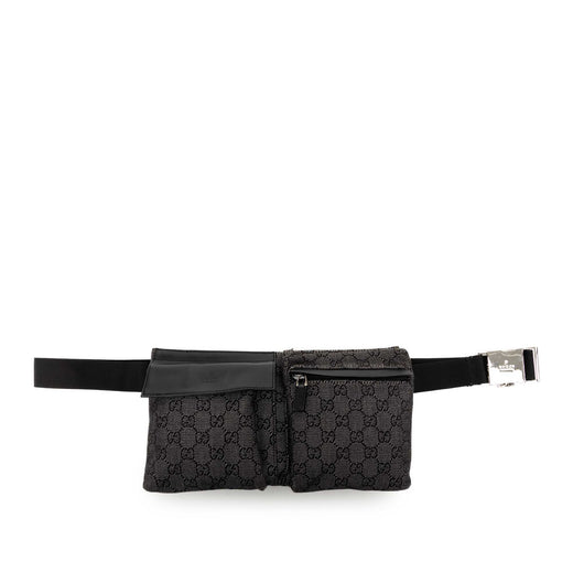 GG Denim Double Pocket Belt Bag - Image 1