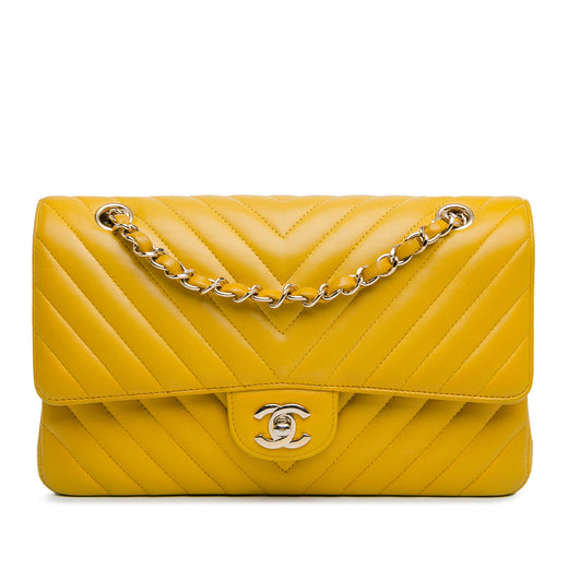 Medium Classic Chevron Lambskin Double Flap - Image 1
