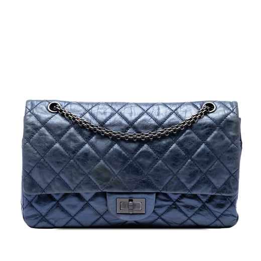Quilted Metallic Aged Calfskin Reissue 2.55 Double Flap 227 - Image 1