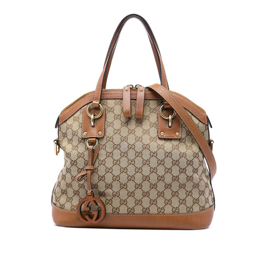 Medium GG Canvas Charm Dome Satchel - Image 1