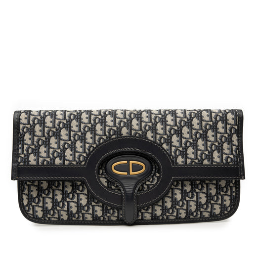 Oblique Canvas Fold Over Clutch - Image 1
