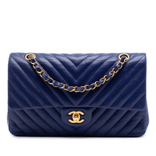 Medium Classic Chevron Lambskin Double Flap - Image 1