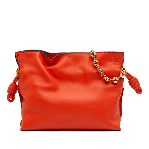 Mini Nappa Flamenco Knot Clutch with Chain - Image 1