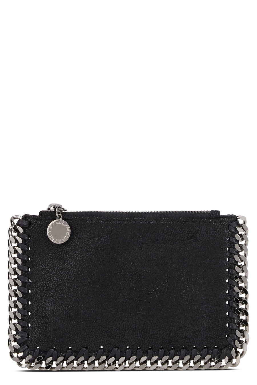 Stella Mccartney Falabella Card Case — Black Polyester Wallets & Purses