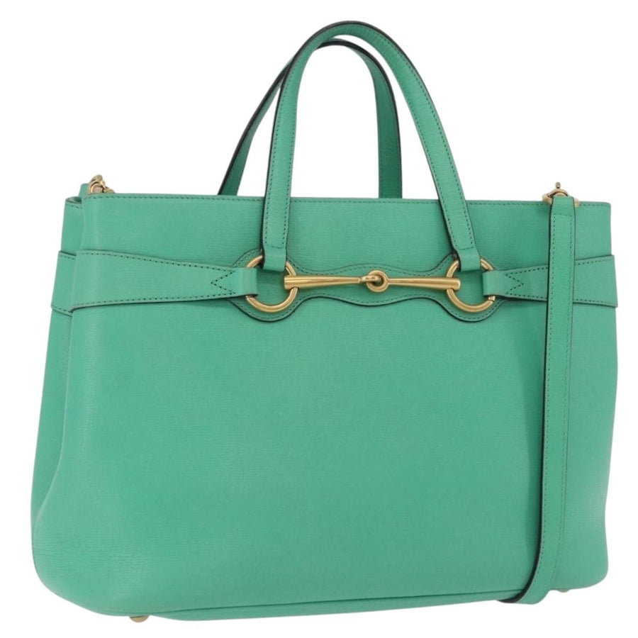 Gucci Bright Bit Convertible Leather Green Bag