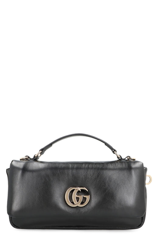 Gucci Gg Shoulder Bag — Black Lamb Leather