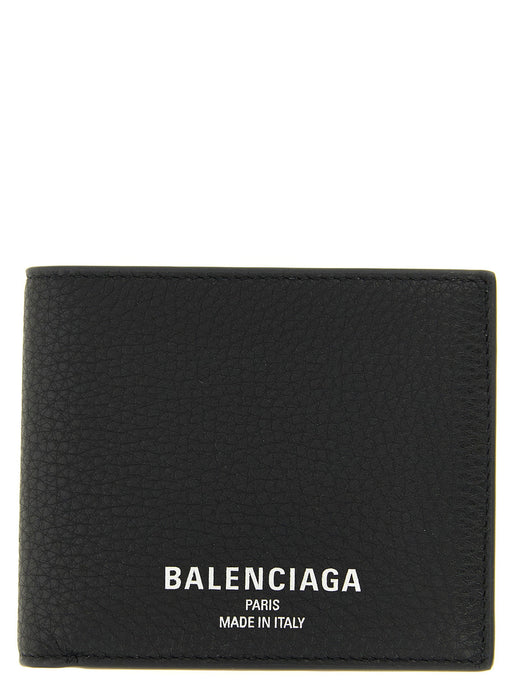 Balenciaga Calf Leather Bifold Wallet — Black