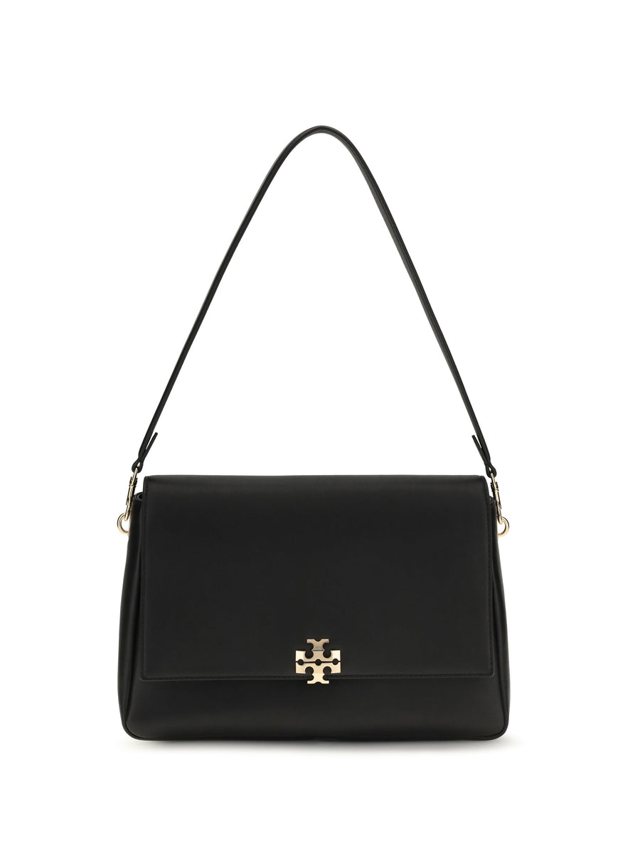 Tory Burch Charlie Shoulder Bag — Black Calf Leather