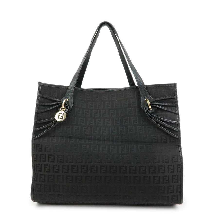 Fendi Vintage Shopping Zucchino Canvas Brown Bag