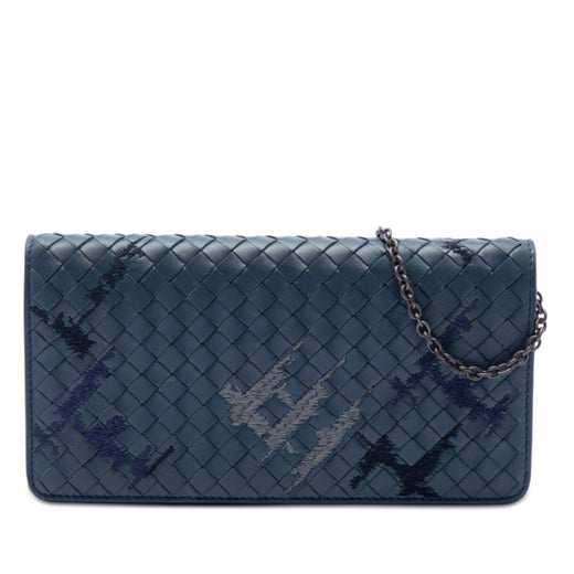 Nappa Intrecciato Embroidered Continental Wallet on Chain - Image 1