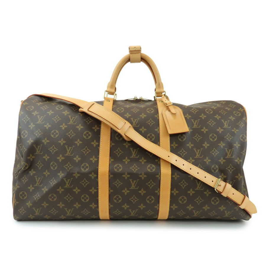 Louis Vuitton Keepall Bandouliere Monogram Canvas Brown Bag