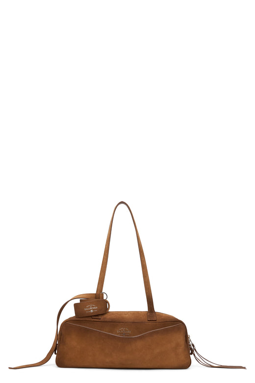 Balenciaga Carrie Shoulder Bag — Brown Calfskin