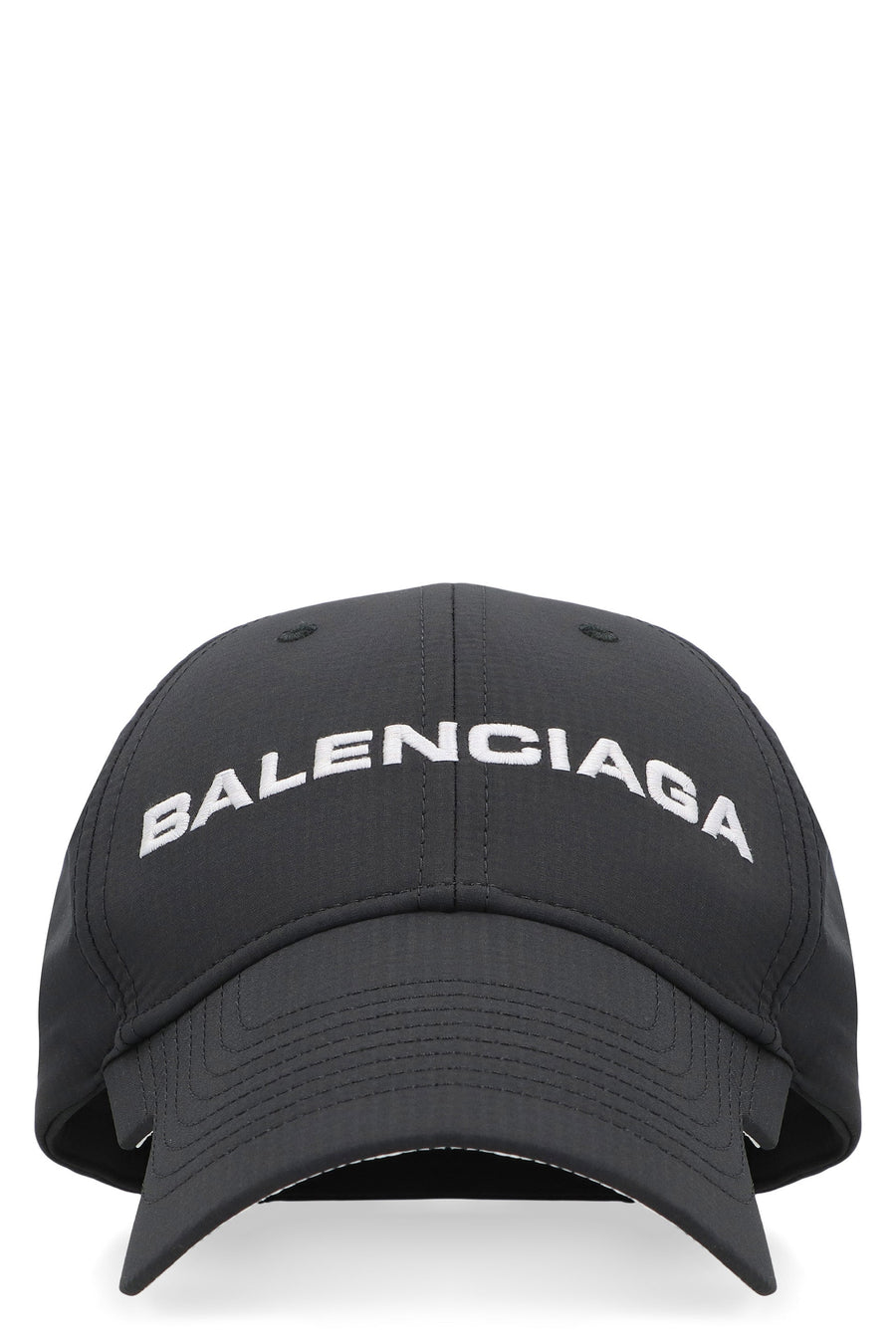 Balenciaga 834399 Logo-Embroidered Baseball Cap — Black Polyester Caps