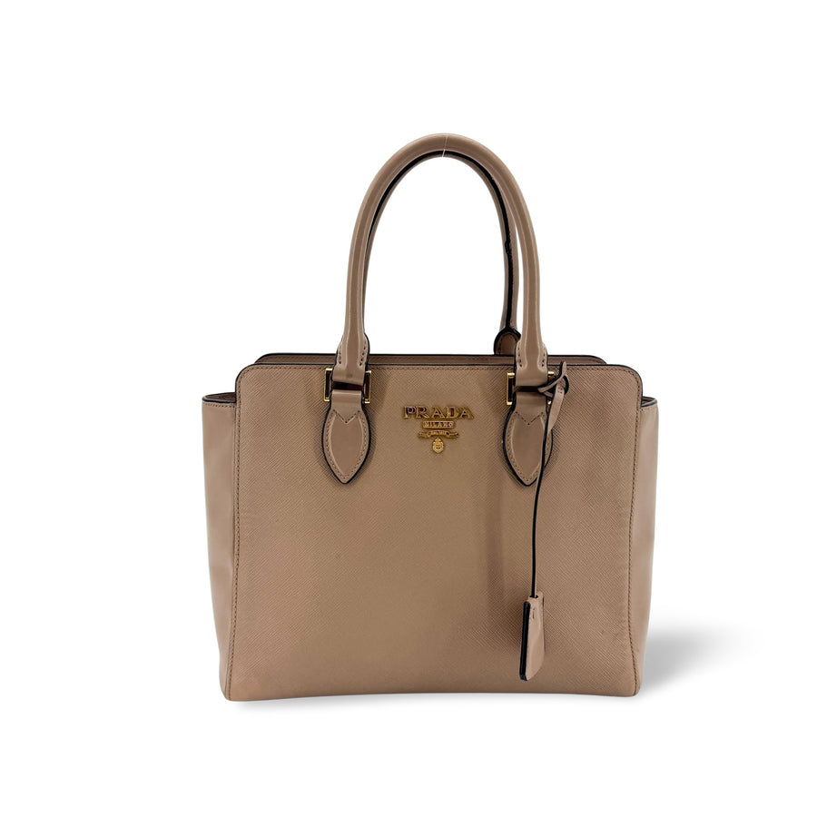 Prada Vintage Tote Leather Beige