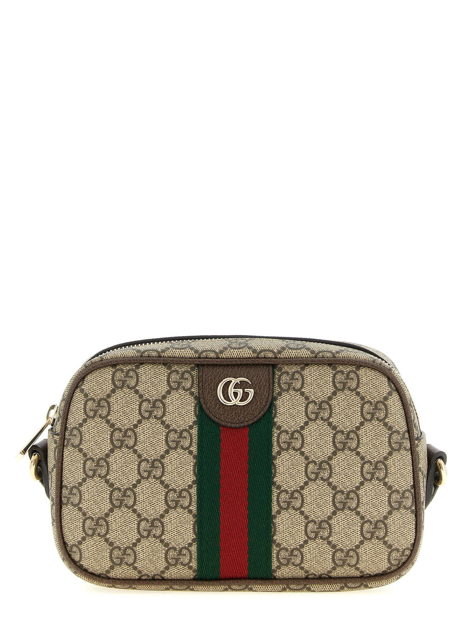 Gucci Gg Monogram Crossbody Bag — Beige
