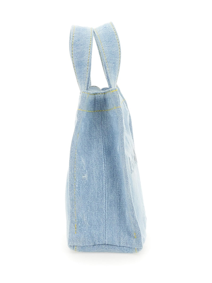 Acne Studios Denim Shoulder Bag — Blue Cotton