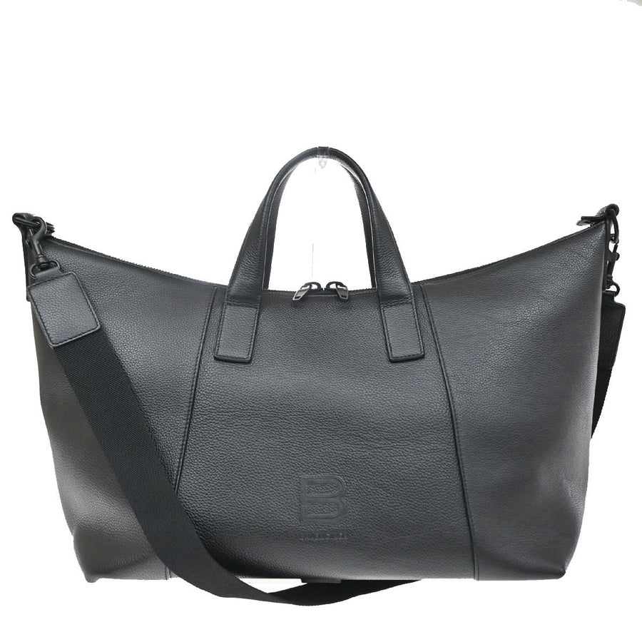 Balenciaga Hourglass Carryall Leather Black Bag