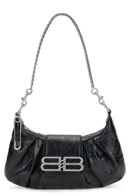 Balenciaga Pamela Shoulder Bag — Black Leather