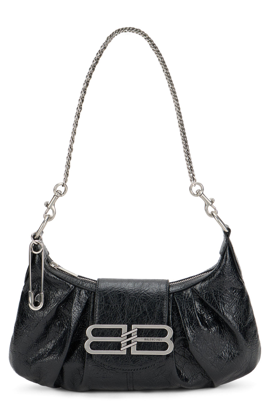 Balenciaga Pamela Shoulder Bag — Black Leather