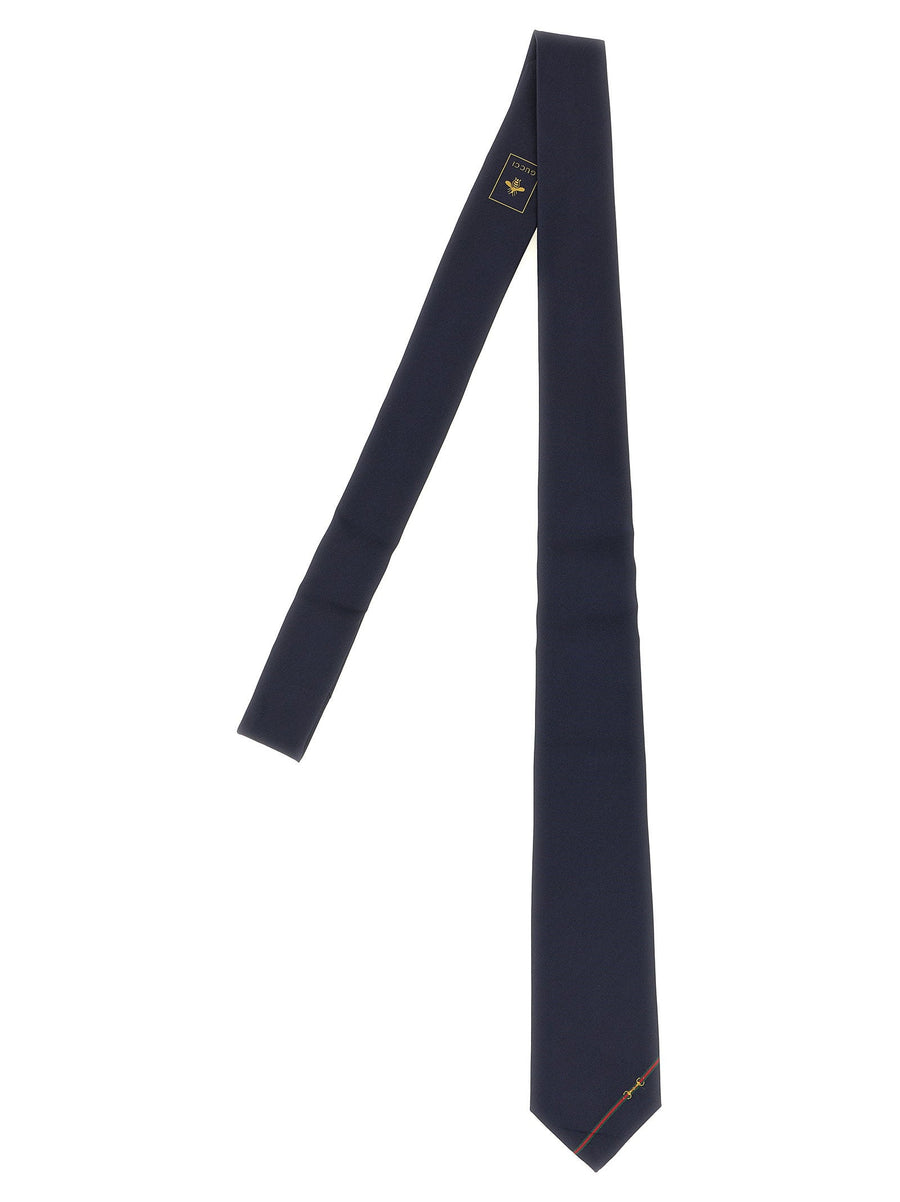 Gucci Jacquard Silk Necktie — Navy Pure Neckties