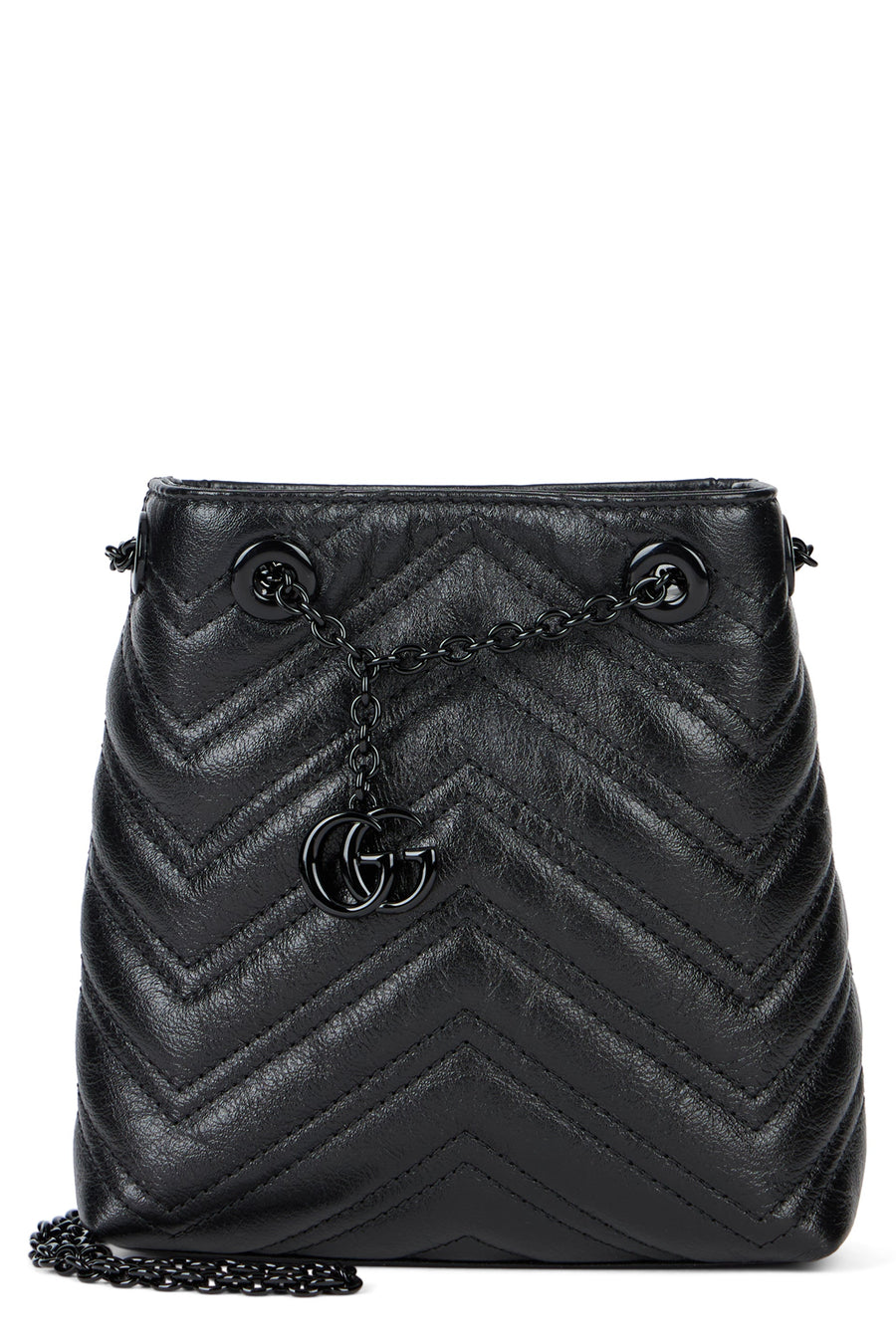 Gucci Shoulder Bag — Black Calf Skin