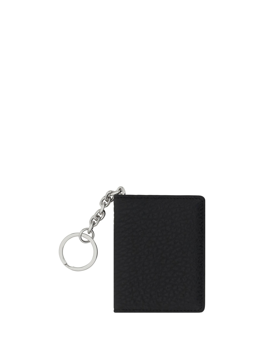 Maison Margiela Calf Leather Key Holder Card Case — Black Bos Taurus Cases