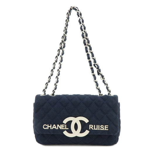 Chanel Cruise Flap Quilted Canvas Blue Bag