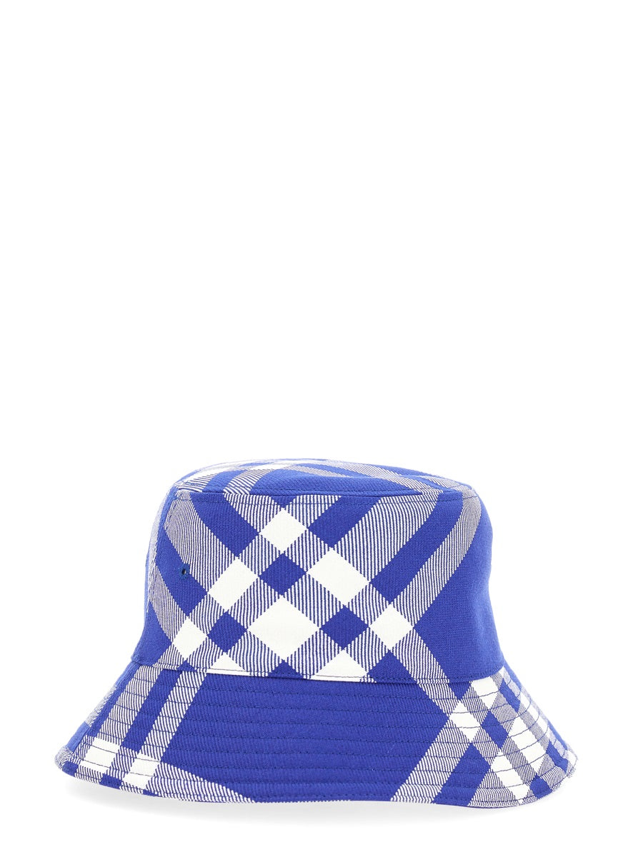 Burberry 8079490_b7369 Check Wool Polyester Bucket Hat — Purple