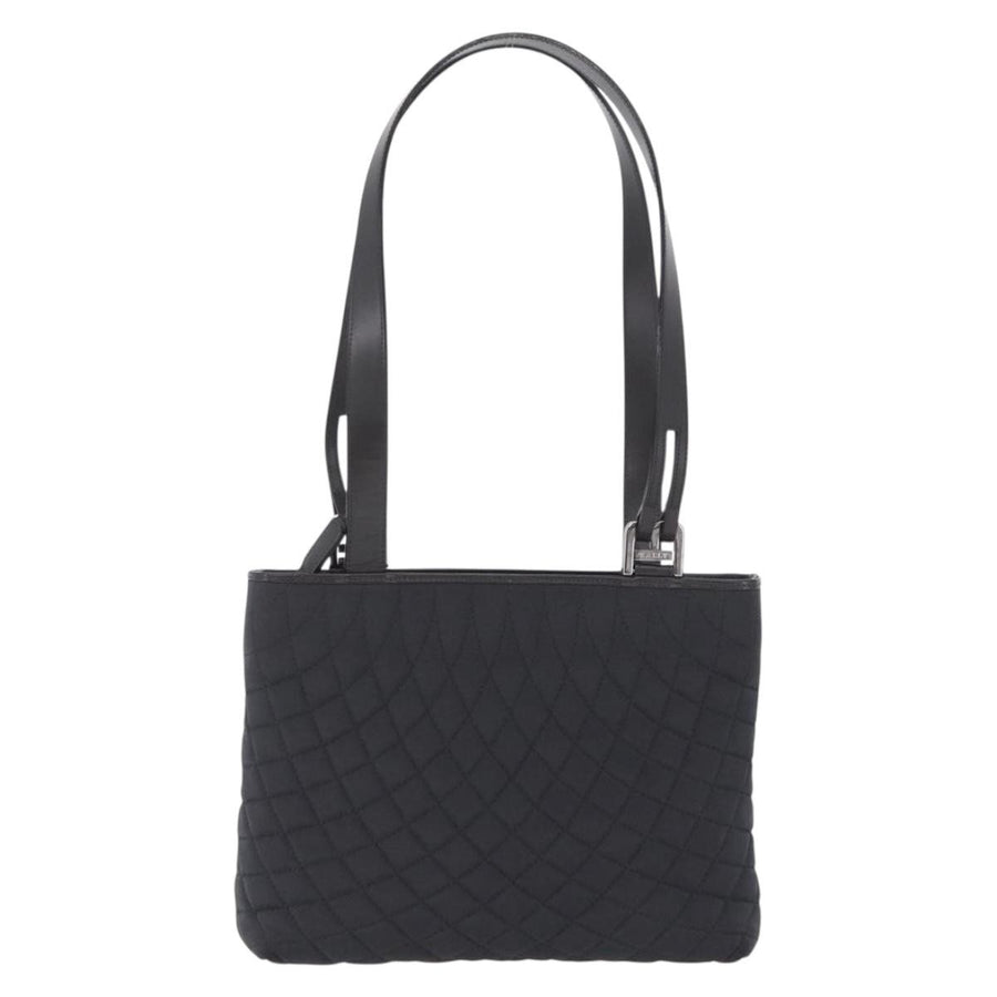 Bally Handbag Quilted Nylon Black Bag