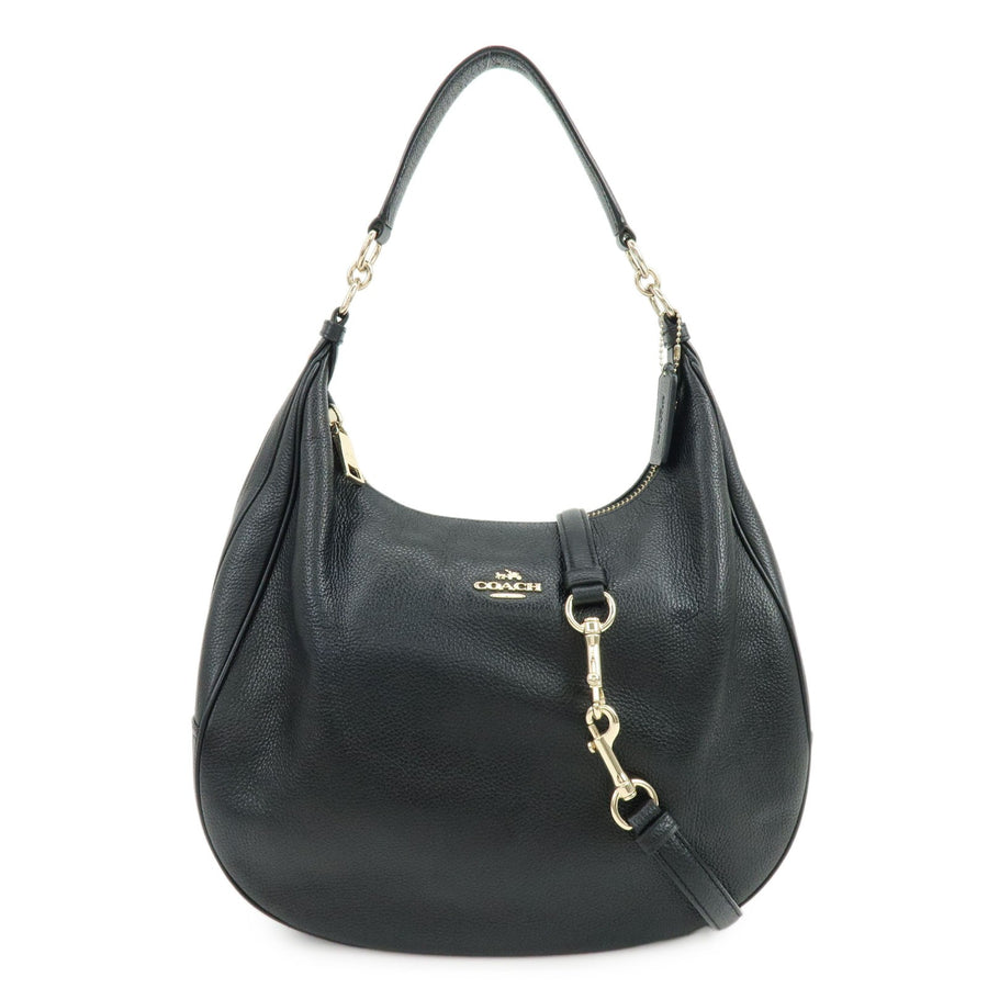 Coach Shoulder Leather Black Bag
