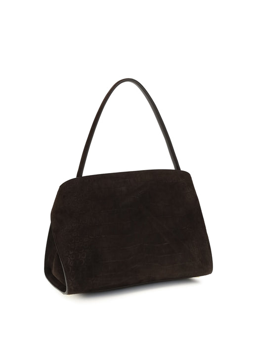 Ferragamo Hug Shoulder Bag — Brown Calf Leather