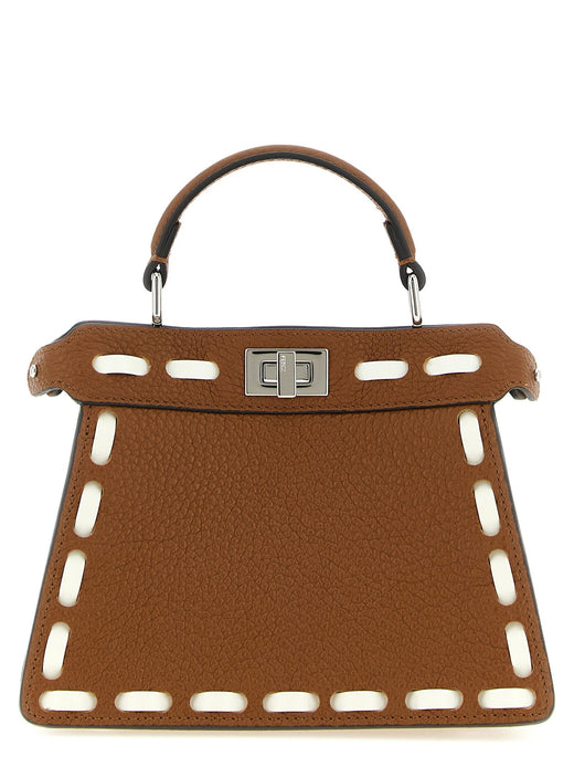 Fendi Peekaboo Iseeu Top Handle Bag — Brown Cuoio Romano Leather