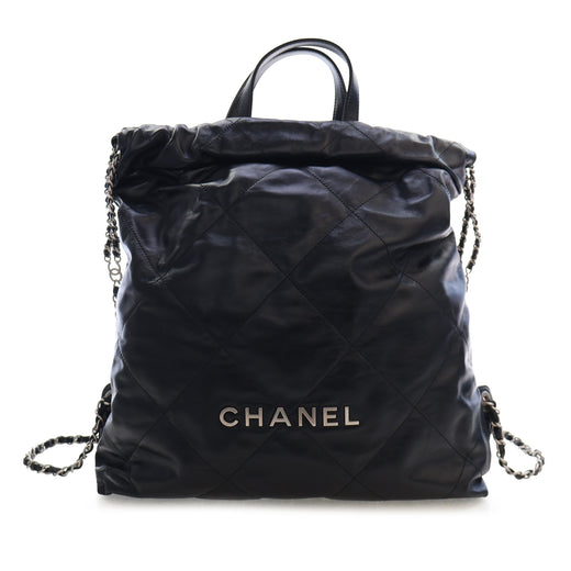 Large Quilted Shiny Calfskin 22 Backpack - Image 1