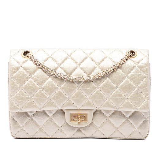 Quilted Metallic Aged Calfskin Reissue 2.55 Double Flap 226 - Image 1
