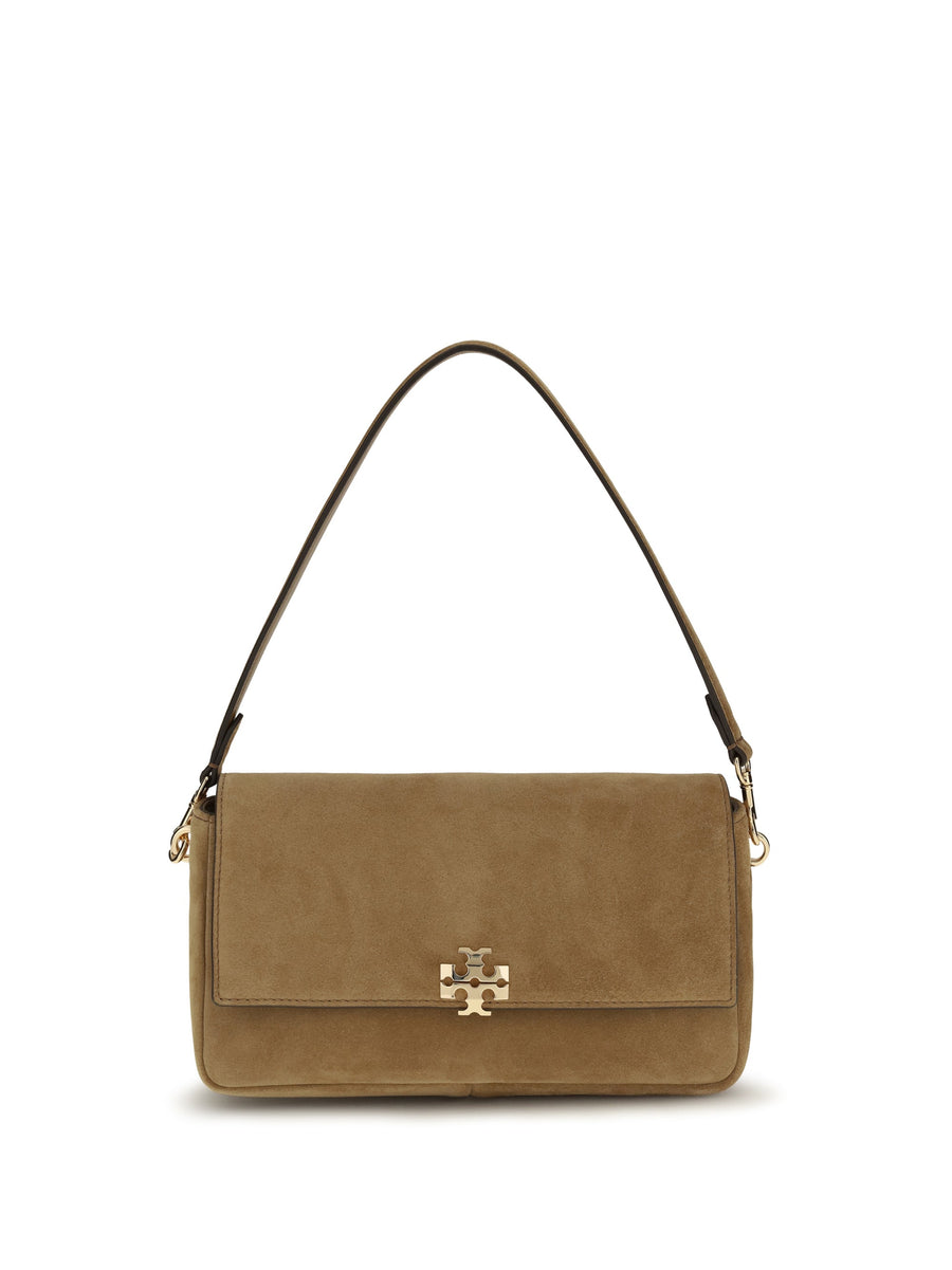 Tory Burch Suede Shoulder Bag — Beige Chamois Leather