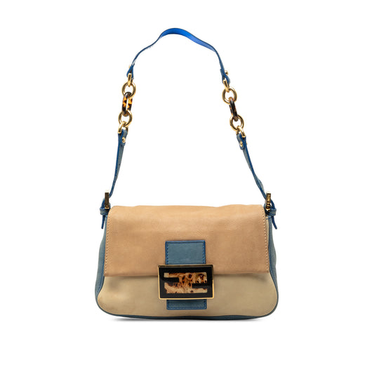 Mini Suede and Calfskin Colorblock Tortoiseshell Chain Mamma Forever - Image 1