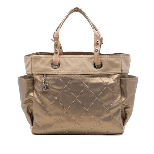 Large Quilted Coated Canvas Paris Biarritz Tote - Image 1